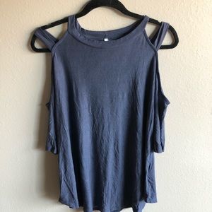 Short Sleeve cold shoulder shirt NWT